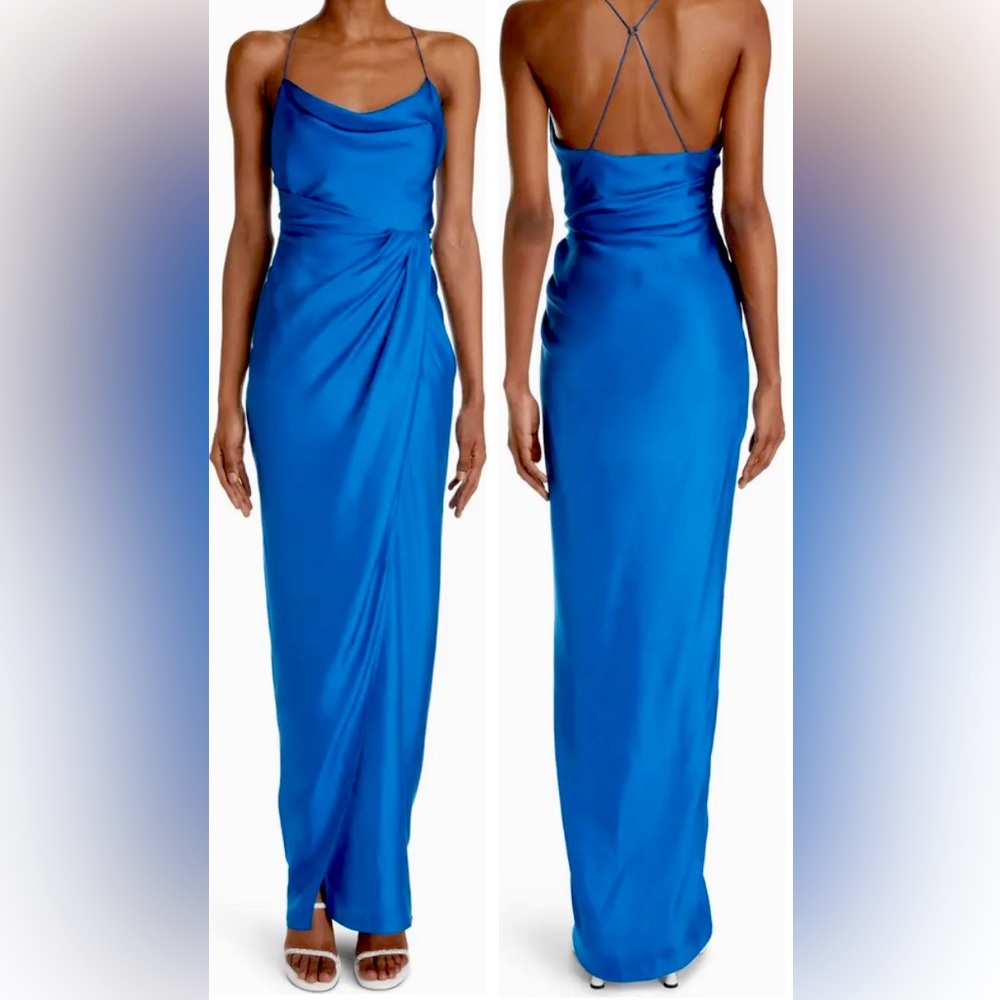 Gauge81 - Shiroi long silk draped dress (size XS)